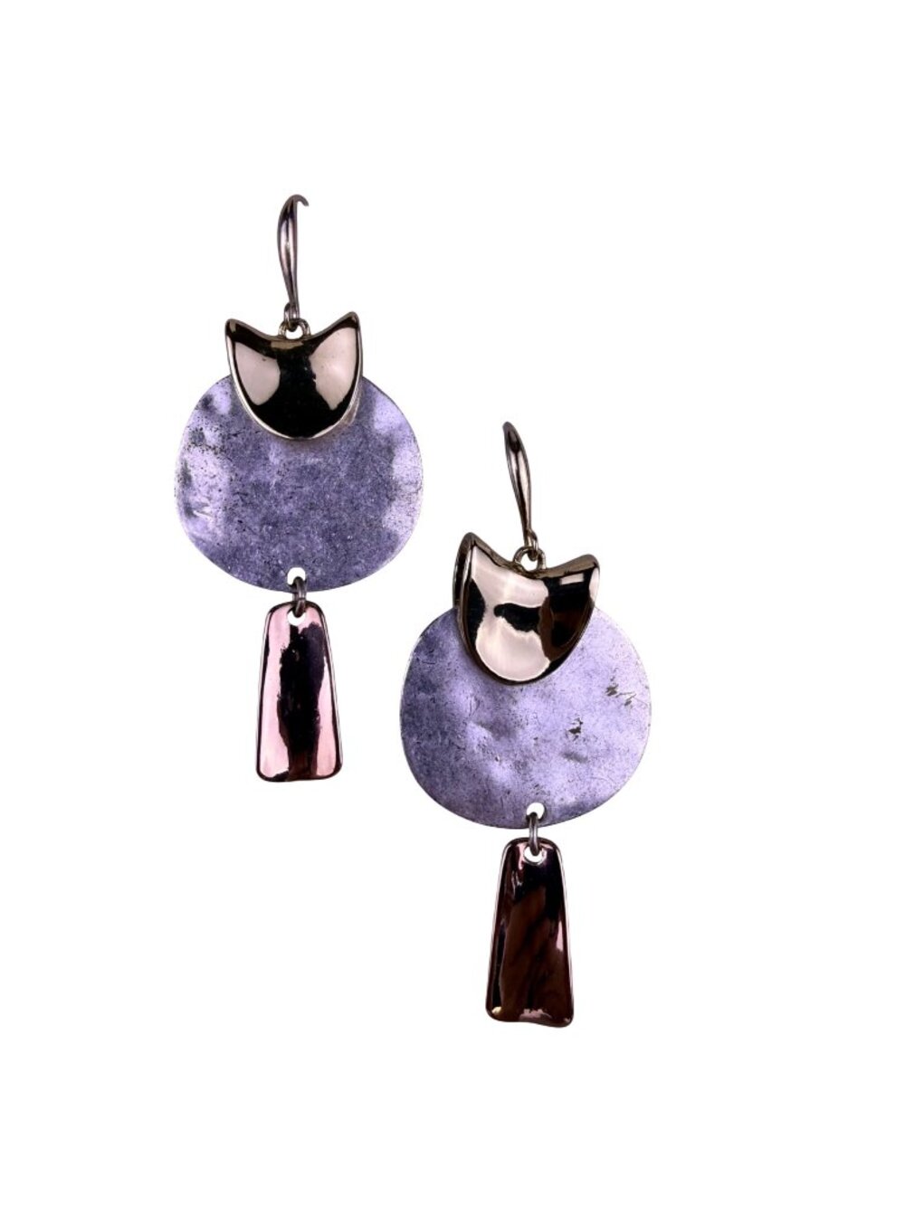 Robert Lee Morris Womens Gold Tone & Silver Tone Triple Drop Earrings